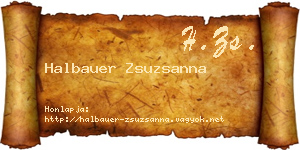 Halbauer Zsuzsanna névjegykártya